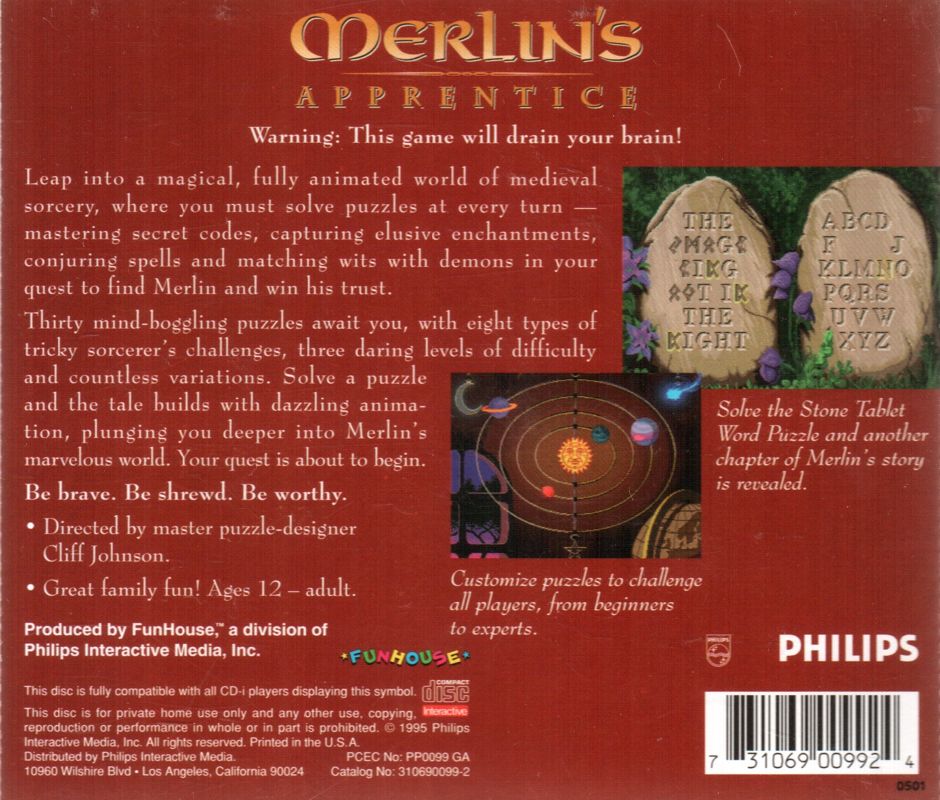 Merlin's Apprentice box art for CD-i